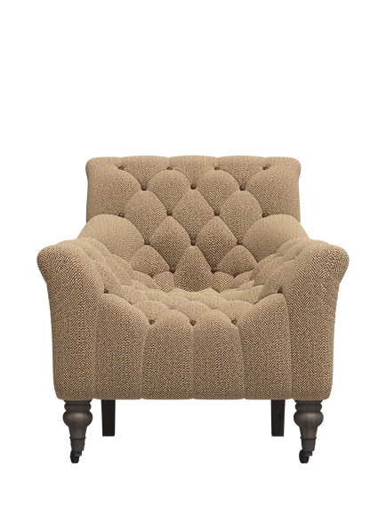 Tetrad Skittle Armchair, Harris Tweed Jura Stag, Timber