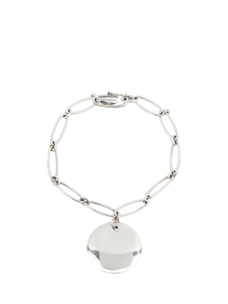 Pre-loved Tiffany & Co. Sterling Silver Elsa Peretti Disc Charm Large Link 17cm Bracelet, Silver