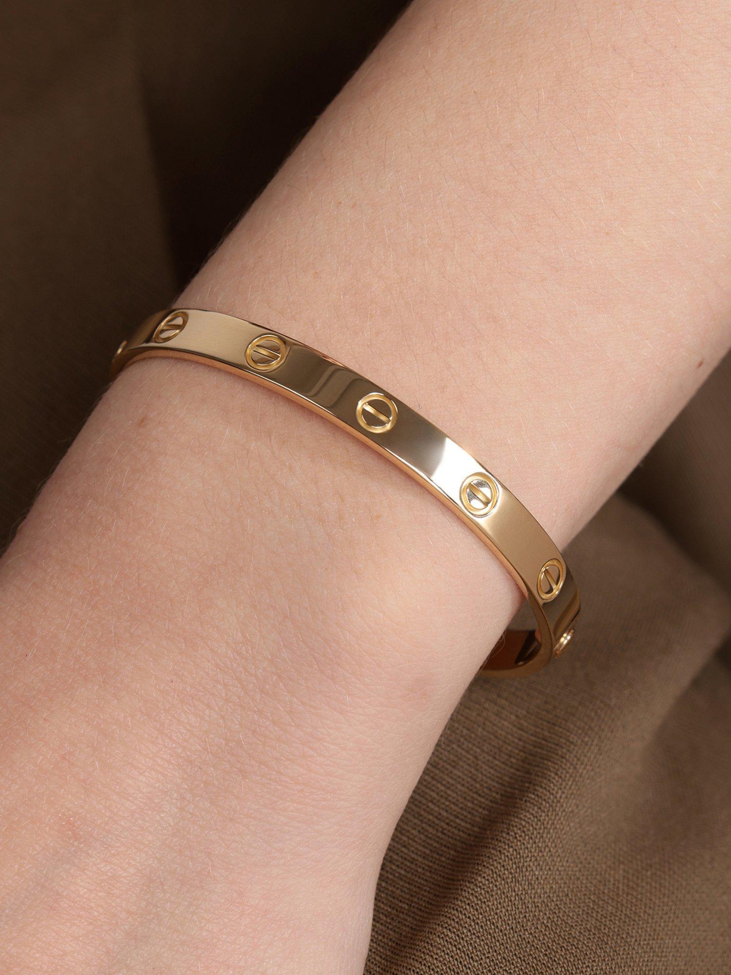 Product image 2 of 6, which shows Pre-loved Cartier 18ct Yellow Gold Love Bangle, Size 17