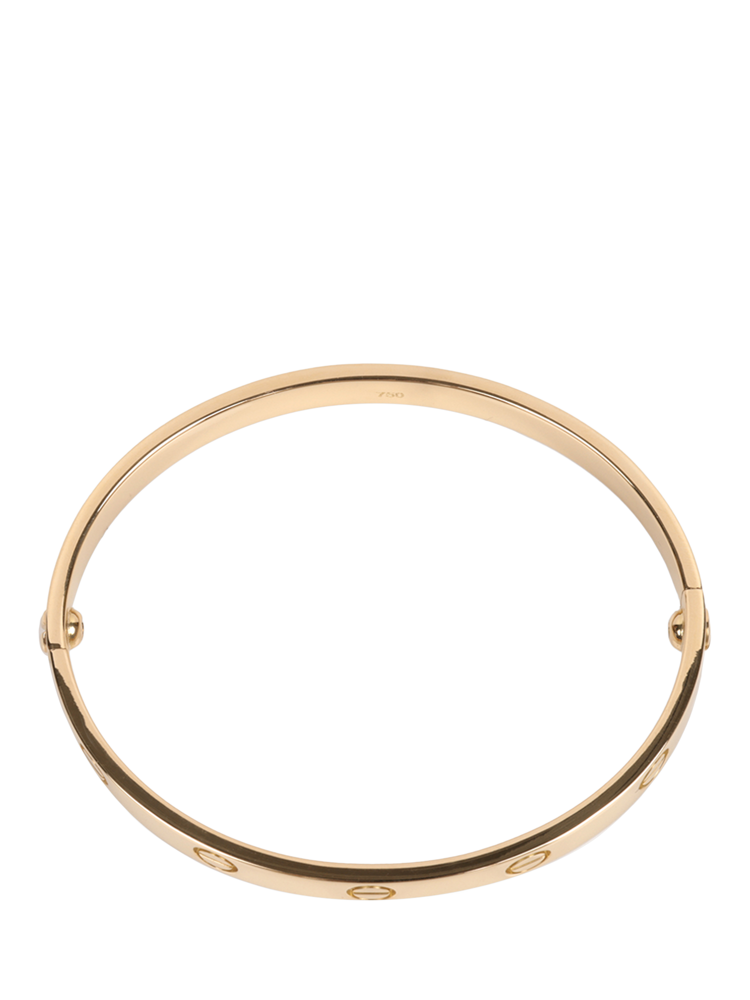 Product image 4 of 6, which shows Pre-loved Cartier 18ct Yellow Gold Love Bangle, Size 17