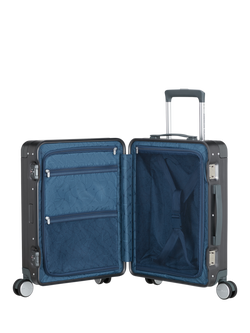 American Tourister Soundbox Alu 4-Wheel Spinner 55cm Cabin Case - view 2, Brushed Anthracite