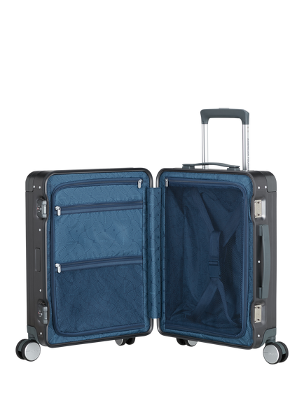 American Tourister Soundbox Alu 4-Wheel Spinner 55cm Cabin Case - view 2, Brushed Anthracite