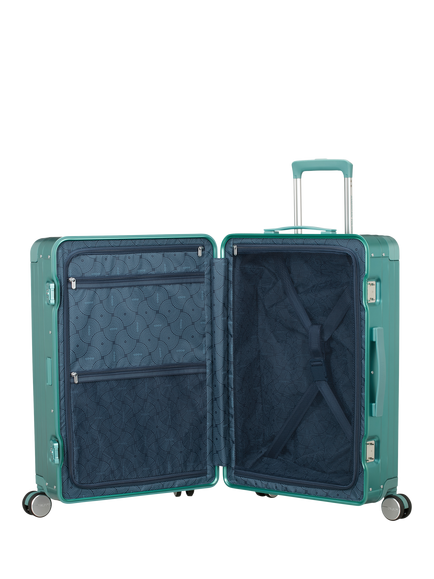 American Tourister Soundbox Alu 4-Wheel Spinner 68cm Medium Suitcase - view 2, Dusty Turquoise