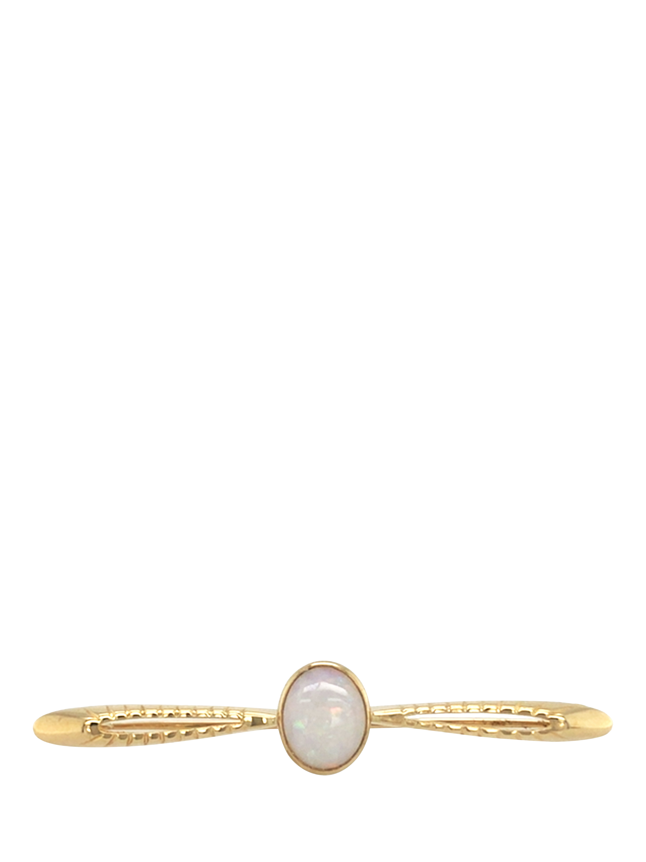 Pre-loved 9ct Yellow Gold Single Stone Opal Bar Brooch, Sheffield
