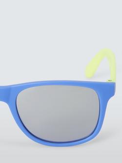 John Lewis Kids' Colourblock Sunglasses, Blue - view 2, Blue