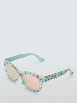 John Lewis Kids' Leopard Floral Sunglasses, Green, Green