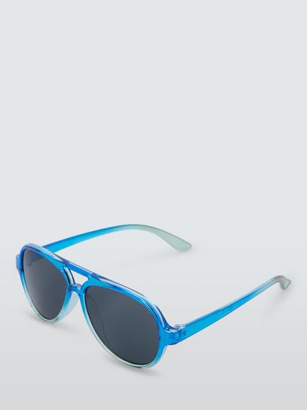 John Lewis Kids' Ombre Aviator Sunglasses, Blue, Blue