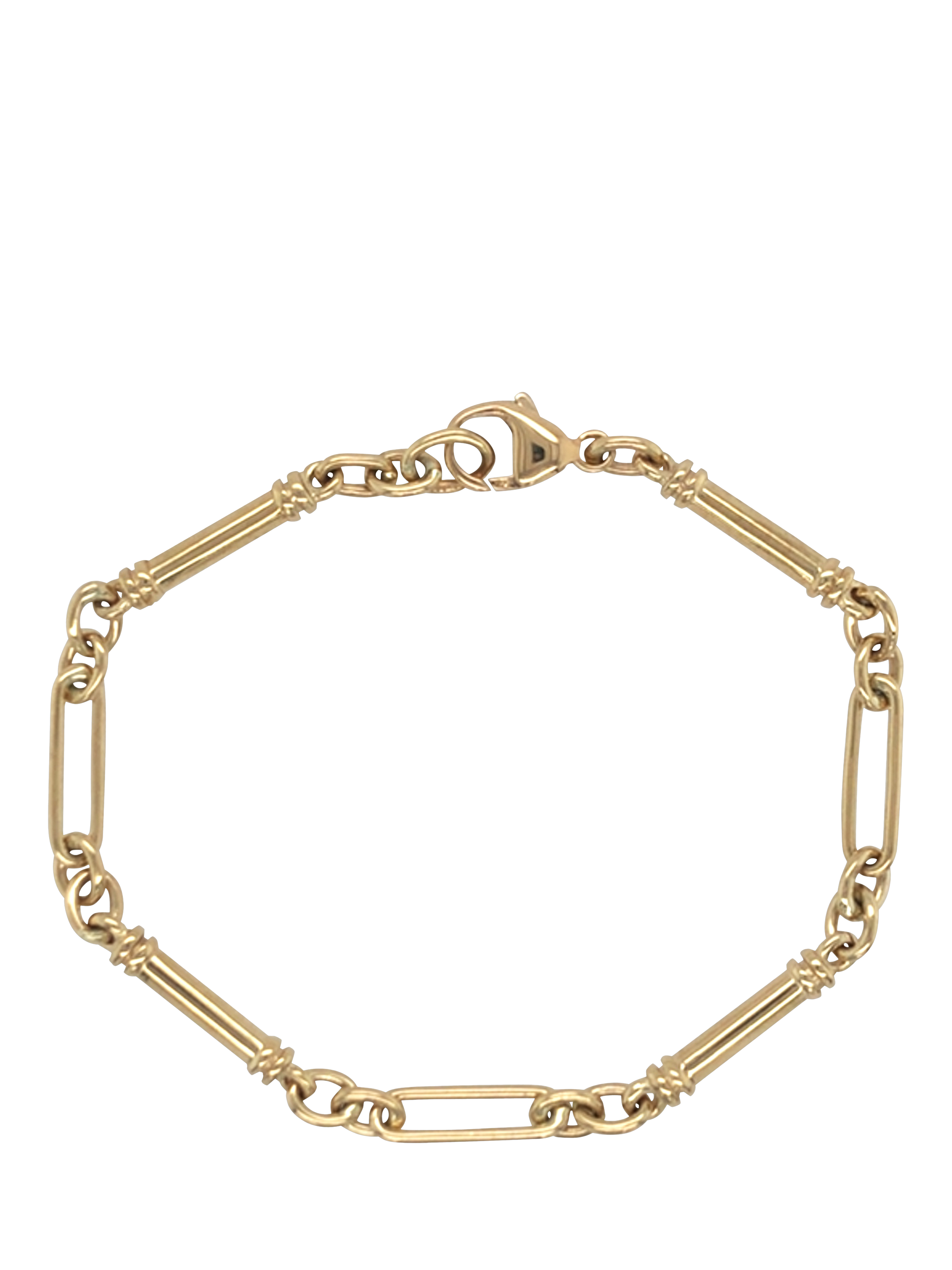 Pre-loved 9ct Yellow Gold Long and Tube Link Bracelet