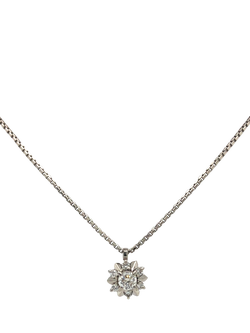 Pre-loved Platinum 7-Stone Diamond Fancy Cluster Pendant, Platinum