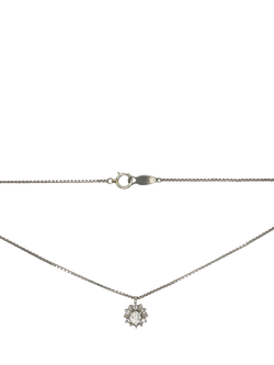 Pre-loved Platinum 7-Stone Diamond Fancy Cluster Pendant - view 2, Platinum