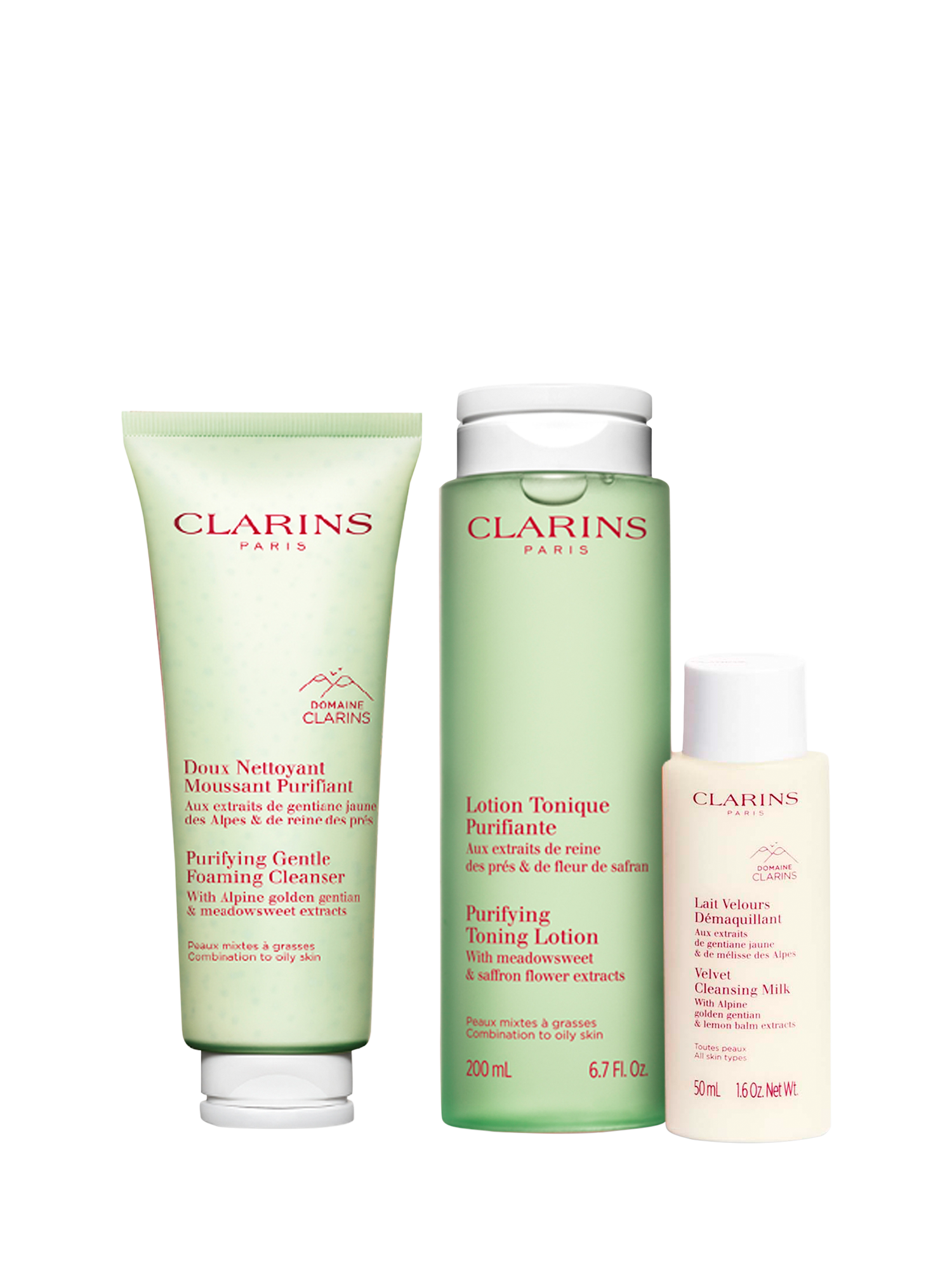 Product image 2 of 5, which shows Clarins Value Pack Cleansing Pouch for Combination/Oily Skin Gift Set