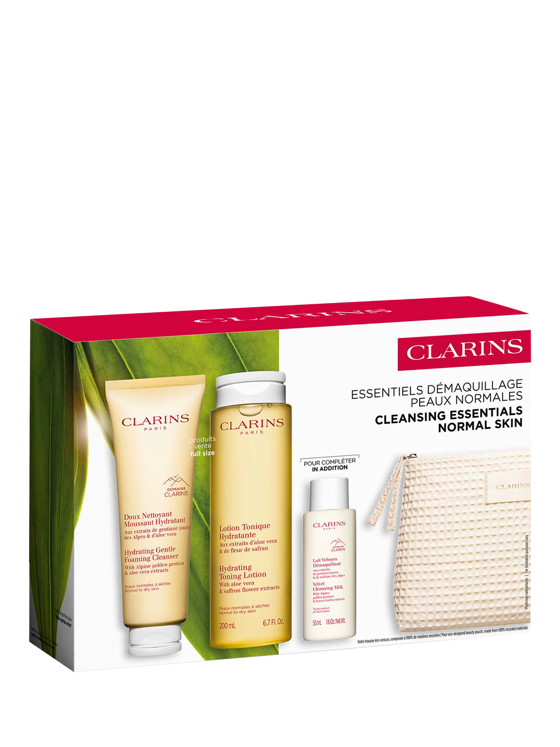 Product image 3 of 5, which shows Clarins Value Pack Cleansing Pouch for Normal/Dry Skin Gift Set