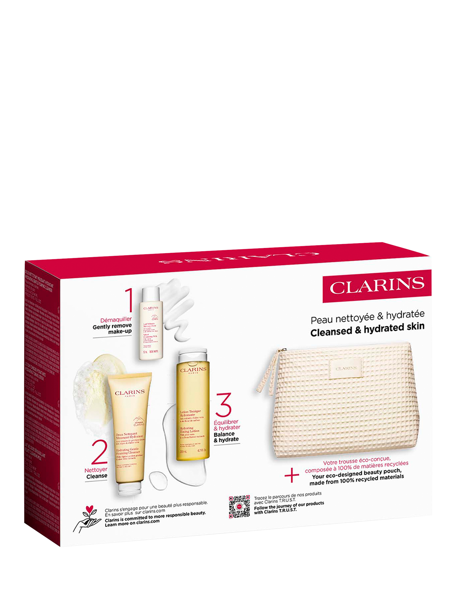 Product image 4 of 5, which shows Clarins Value Pack Cleansing Pouch for Normal/Dry Skin Gift Set