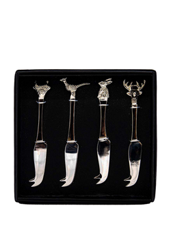 Selbrae House Country Animal Mini Cheese Knives, Set of 4 - view 2, Metallic