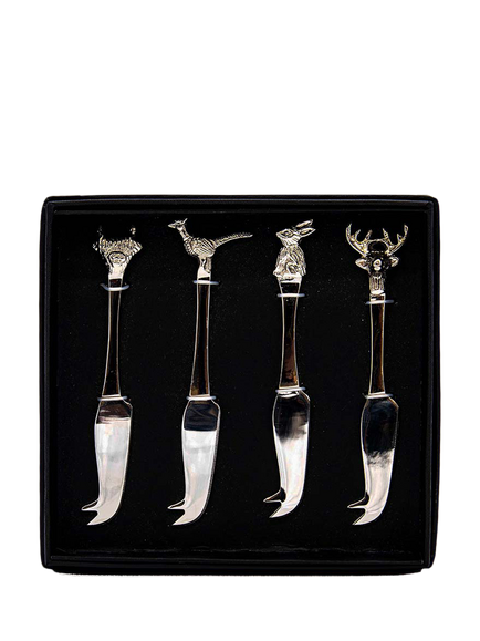 Selbrae House Country Animal Mini Cheese Knives, Set of 4 - view 2, Metallic