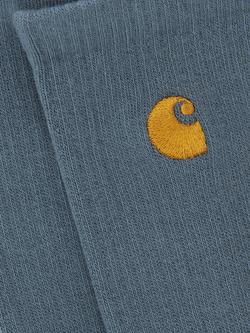 Carhartt WIP Cotton Rich Chase Logo Socks, Blue Mid - view 2, Blue Mid