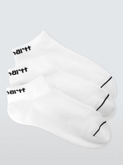 Carhartt WIP Script Trainer Socks, Pack of 3, White White, White White