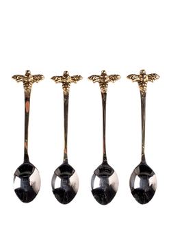 Selbrae House Gold Bee Stainless Steel Spoons, Set of 4, Metallic