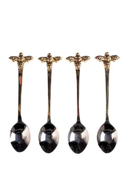 Selbrae House Gold Bee Stainless Steel Spoons, Set of 4, Metallic