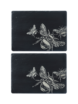Selbrae House Bee Slate Placemat, Set of 2, Slate Grey, Slate Grey
