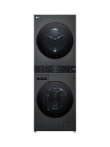 LG OUTLET WT1210BBTN1 WashTower Washer Dryer, 12kg/10kg Load, 1400rpm Spin, Like New, Black