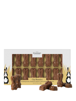 Hotel Chocolat Caramel Chocolate City Easter Bunnies, 86g, Multi