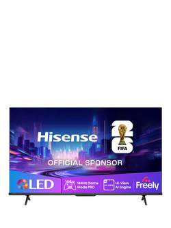 Hisense 50E7QTUK PRO (2025) QLED HDR 4K Ultra HD Smart TV, 50 inch, Black, Black