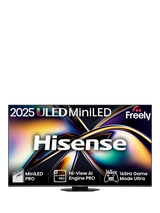 Hisense 55U8QTUK (2025) ULED MiniLED HDR 4K Ultra HD Smart TV, 55 inch, Black