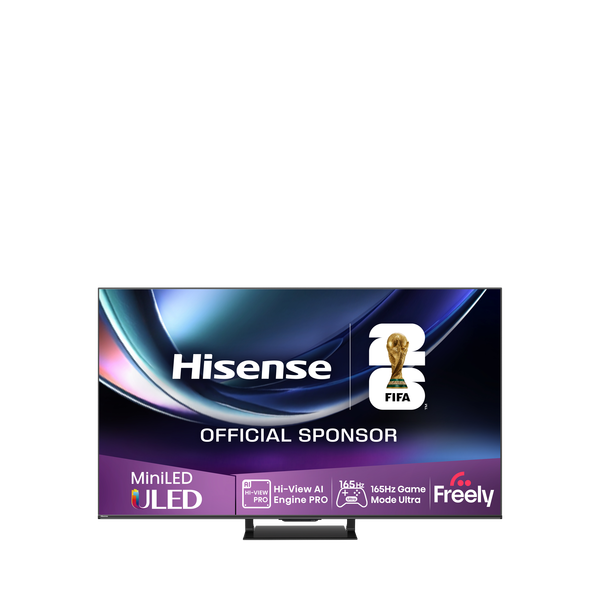 Hisense 65U7QTUK PRO (2025) ULED MiniLED HDR 4K Ultra HD Smart TV, 65 inch, Black