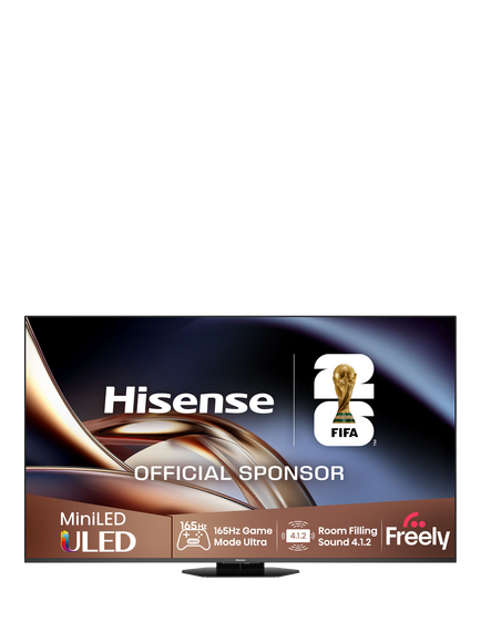 Hisense 65U8QTUK (2025) ULED MiniLED HDR 4K Ultra HD Smart TV, 65 inch, Black, Black