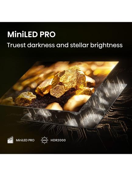 Hisense 75U7QTUK PRO (2025) ULED MiniLED HDR 4K Ultra HD Smart TV, 75 inch, Black - view 2, Black