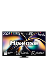 Hisense 75U8QTUK (2025) ULED MiniLED HDR 4K Ultra HD Smart TV, 75 inch, Black