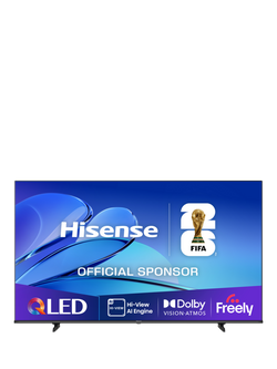 Hisense 85E7QTUK (2025) QLED HDR 4K Ultra HD Smart TV, 85 inch, Black, Black