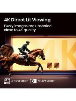 Hisense 85E7QTUK (2025) QLED HDR 4K Ultra HD Smart TV, 85 inch, Black - view 2, Black