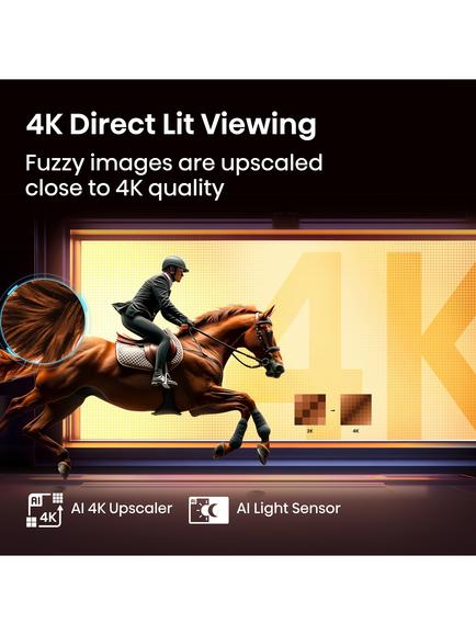 Hisense 85E7QTUK (2025) QLED HDR 4K Ultra HD Smart TV, 85 inch, Black - view 2, Black