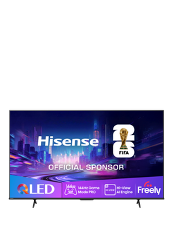 Hisense 85E7QTUK PRO (2025) QLED HDR 4K Ultra HD Smart TV, 85 inch, Black, Black