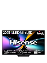 Hisense 85U7QTUK PRO (2025) ULED MiniLED HDR 4K Ultra HD Smart TV, 85 inch, Black