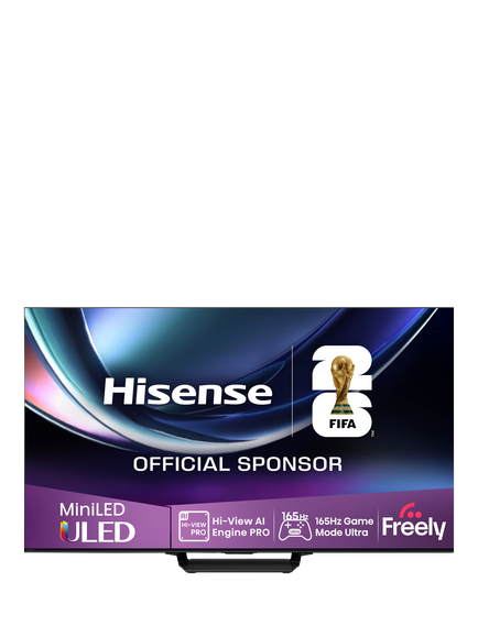 Hisense 85U7QTUK PRO (2025) ULED MiniLED HDR 4K Ultra HD Smart TV, 85 inch, Black, Black
