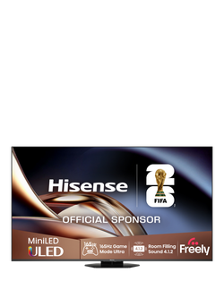 Hisense 85U8QTUK (2025) ULED MiniLED HDR 4K Ultra HD Smart TV, 85 inch, Black, Black