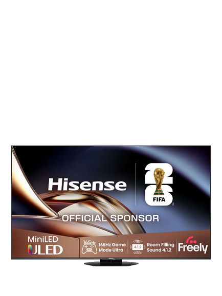 Hisense 85U8QTUK (2025) ULED MiniLED HDR 4K Ultra HD Smart TV, 85 inch, Black, Black