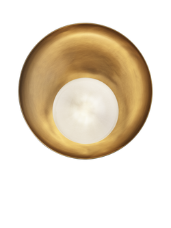 Industville Hayle Outdoor/Bathroom Wall Light, Brass, Brass