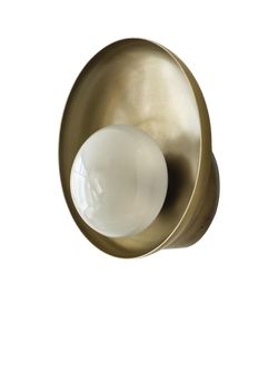 Industville Hayle Outdoor/Bathroom Wall Light, Brass - view 2, Brass