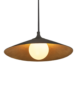 Industville Flume Pendant Ceiling Light, Brass/Black