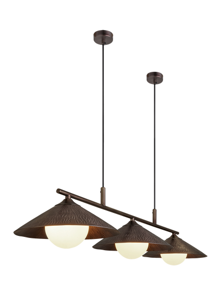 Industville Flume Triple Pendant Ceiling Light, Bronze