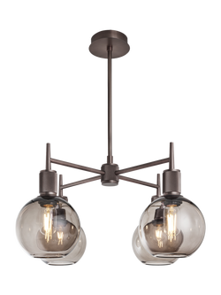 Industville Henley 4 Arm Globe Shade Pendant Ceiling Light - view 2, Bronze