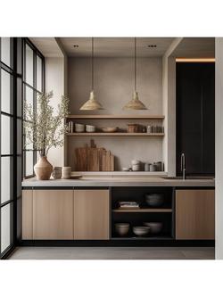 Industville Maribo Mango Wood Pendant Ceiling Light, Dia.30cm, Natural - view 2, Natural