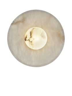 Industville Alabaster Stone Diffuser Wall Light, White, White