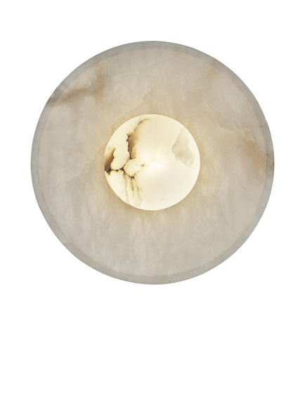Industville Alabaster Stone Diffuser Wall Light, White, White