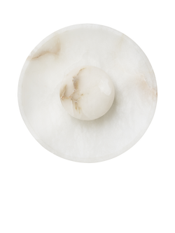 Industville Alabaster Stone Diffuser Wall Light, White - view 2, White