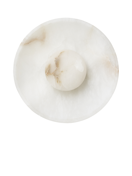 Industville Alabaster Stone Diffuser Wall Light, White - view 2, White